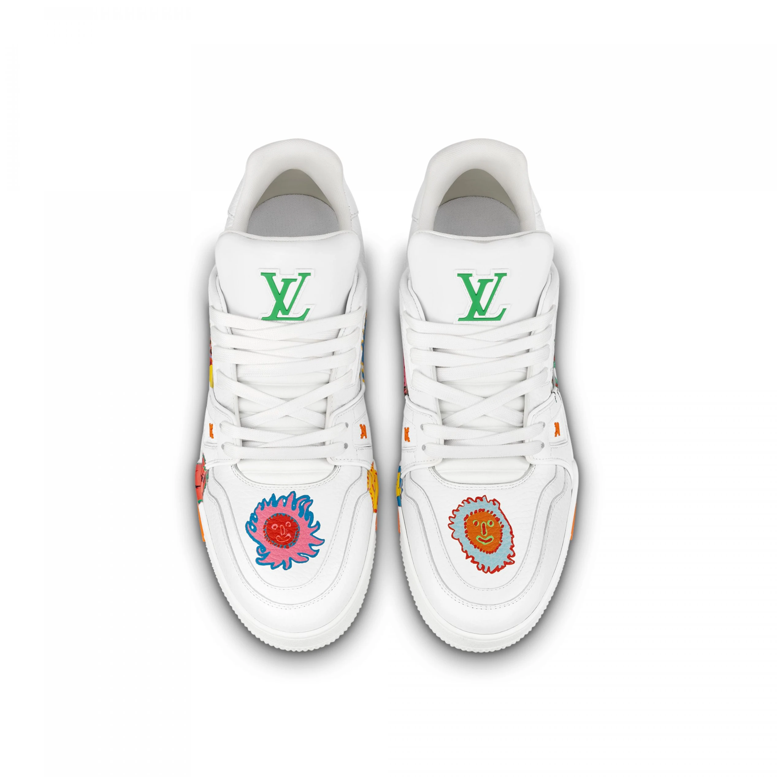 Top lv Louis Vuitton Trainer Sneaker LV x YK LV White 1ABD39