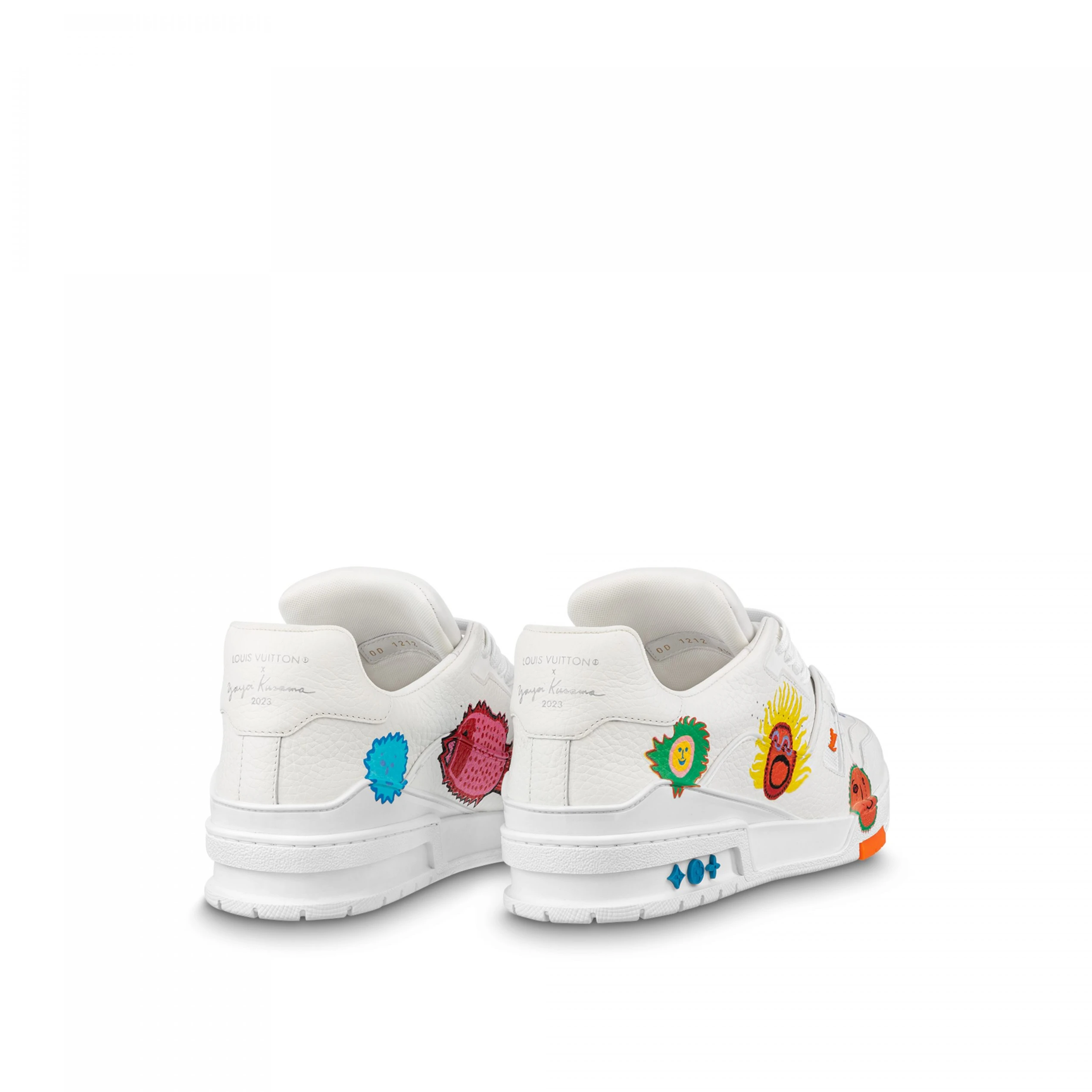 Top lv Louis Vuitton Trainer Sneaker LV x YK LV White 1ABD39