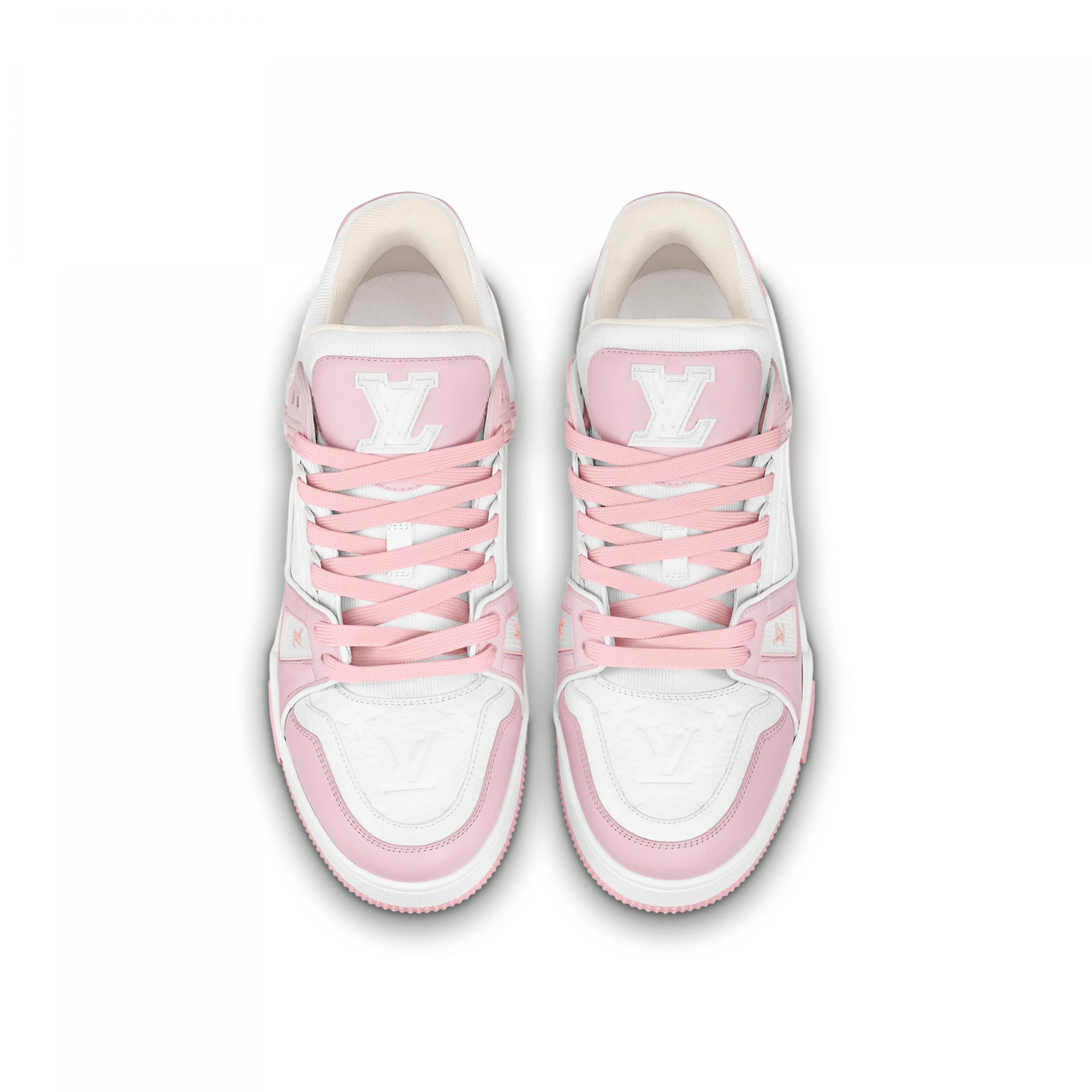 Replica bags lv Louis Vuitton Trainer Sneaker Pink White 1ABOEI