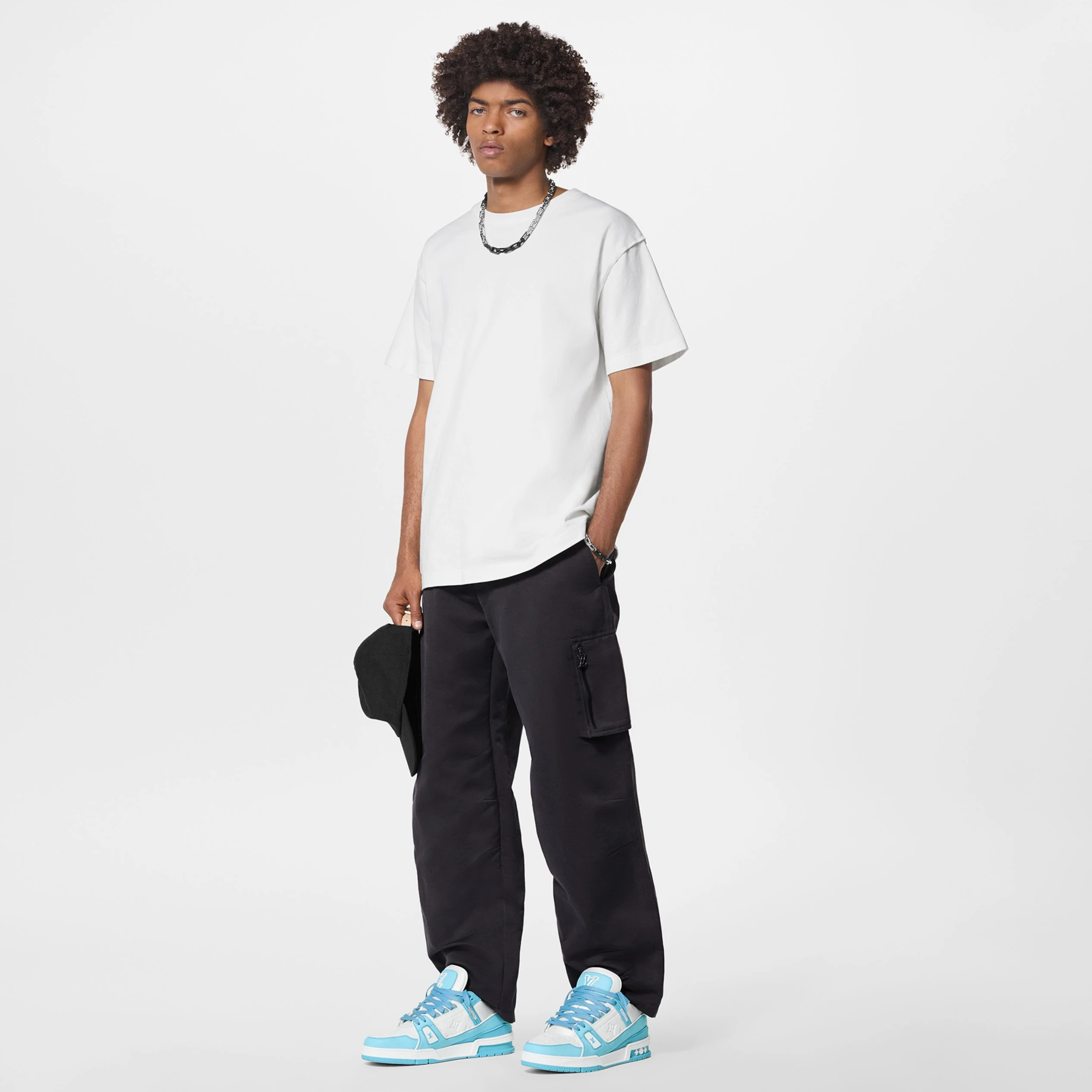 Top lv Louis Vuitton Trainer Sneaker Sky Blue 1ABOFM