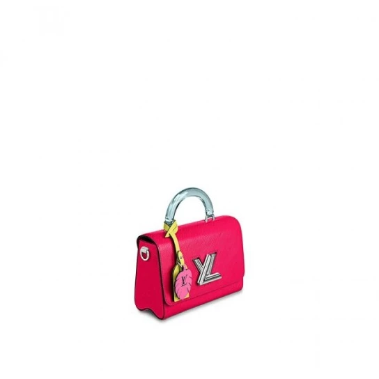 Top lv Louis Vuitton Twist MM M56131 Rose