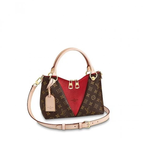 Top lv Louis Vuitton V Tote BB Black M43976 Red M43966 Pink M43967