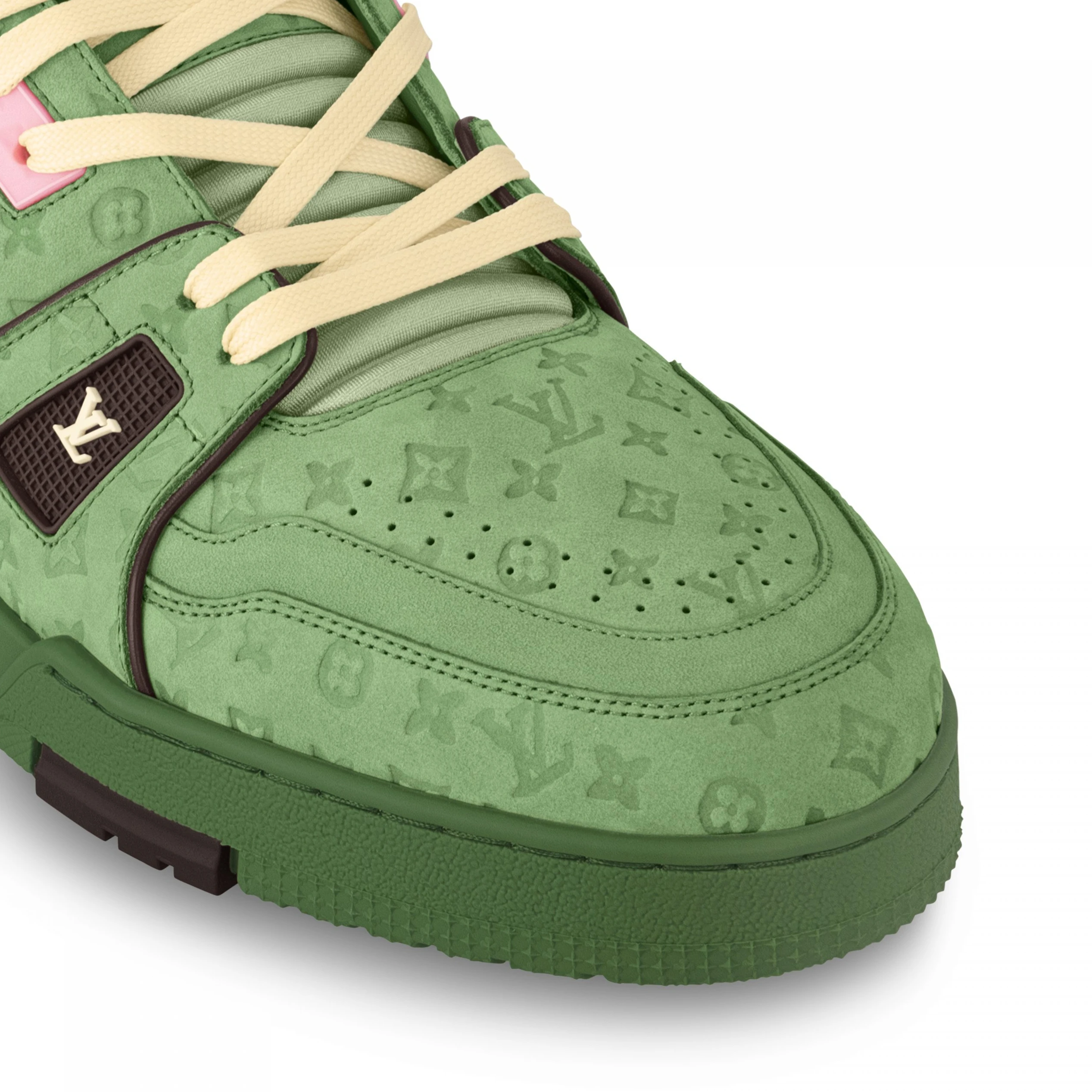 Lv belts replica Louis Vuitton X Tyler 1ACR6H LV Trainer Sneaker Green