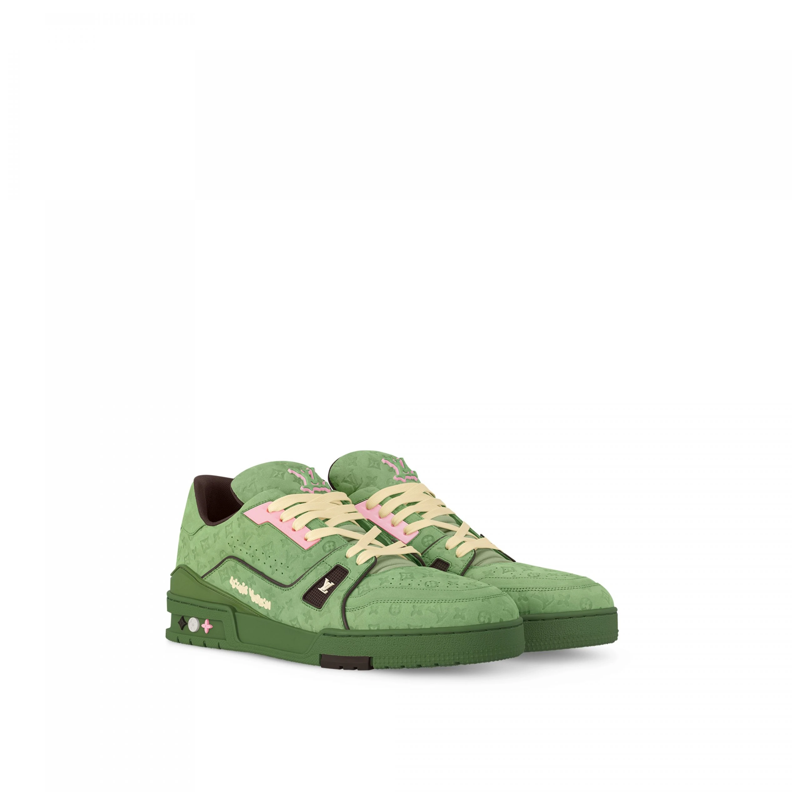 Lv belts replica Louis Vuitton X Tyler 1ACR6H LV Trainer Sneaker Green