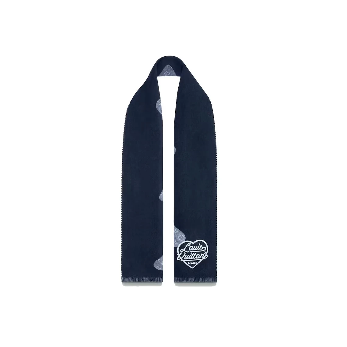Replica bag Louis Vuitton x Nigo MP3255 Monogram Drip Blue Scarf
