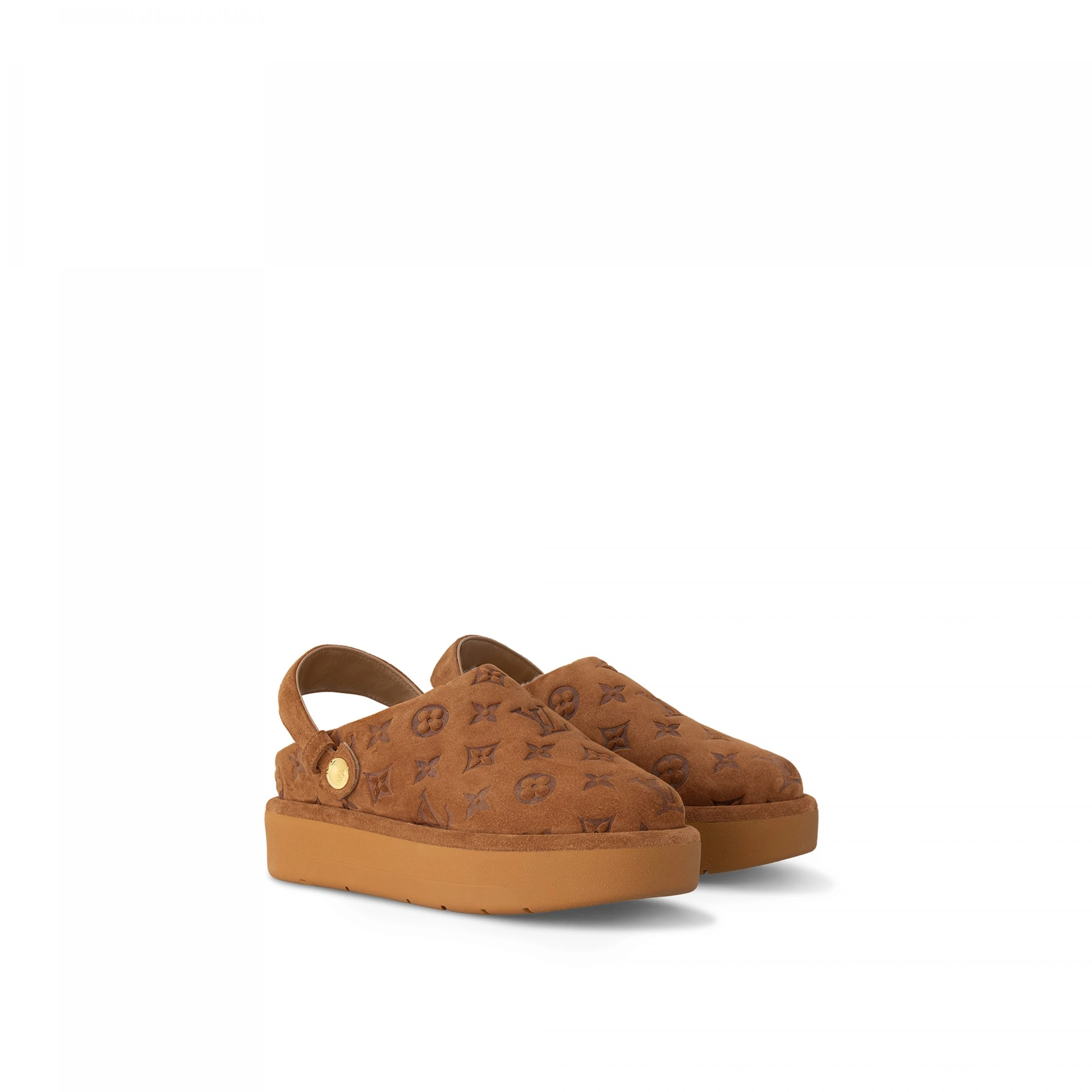 Replica bag Louis Vuitton Aspen Platform Clog Brown 1ACHWJ