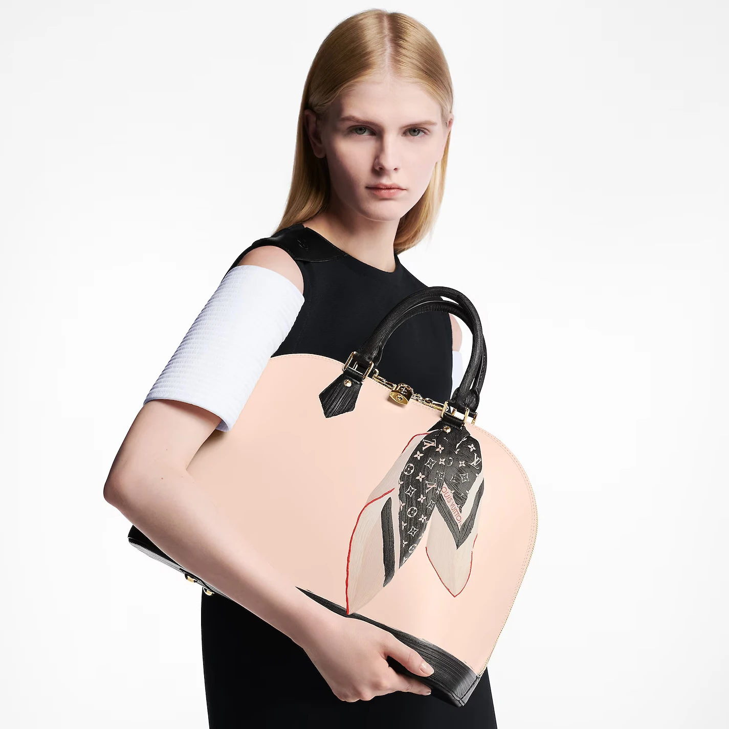 Replica bag Louis Vuitton Beige Black M23598 Alma GM