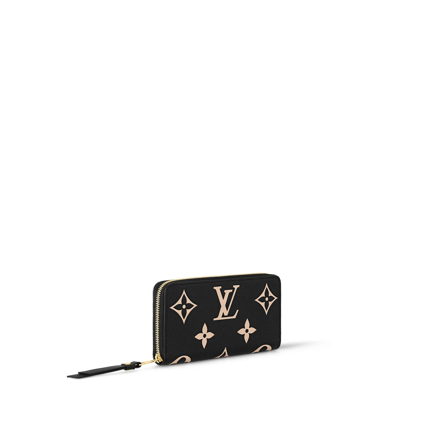 Mythick Louis Vuitton Black Beige M80481 Zippy Wallet