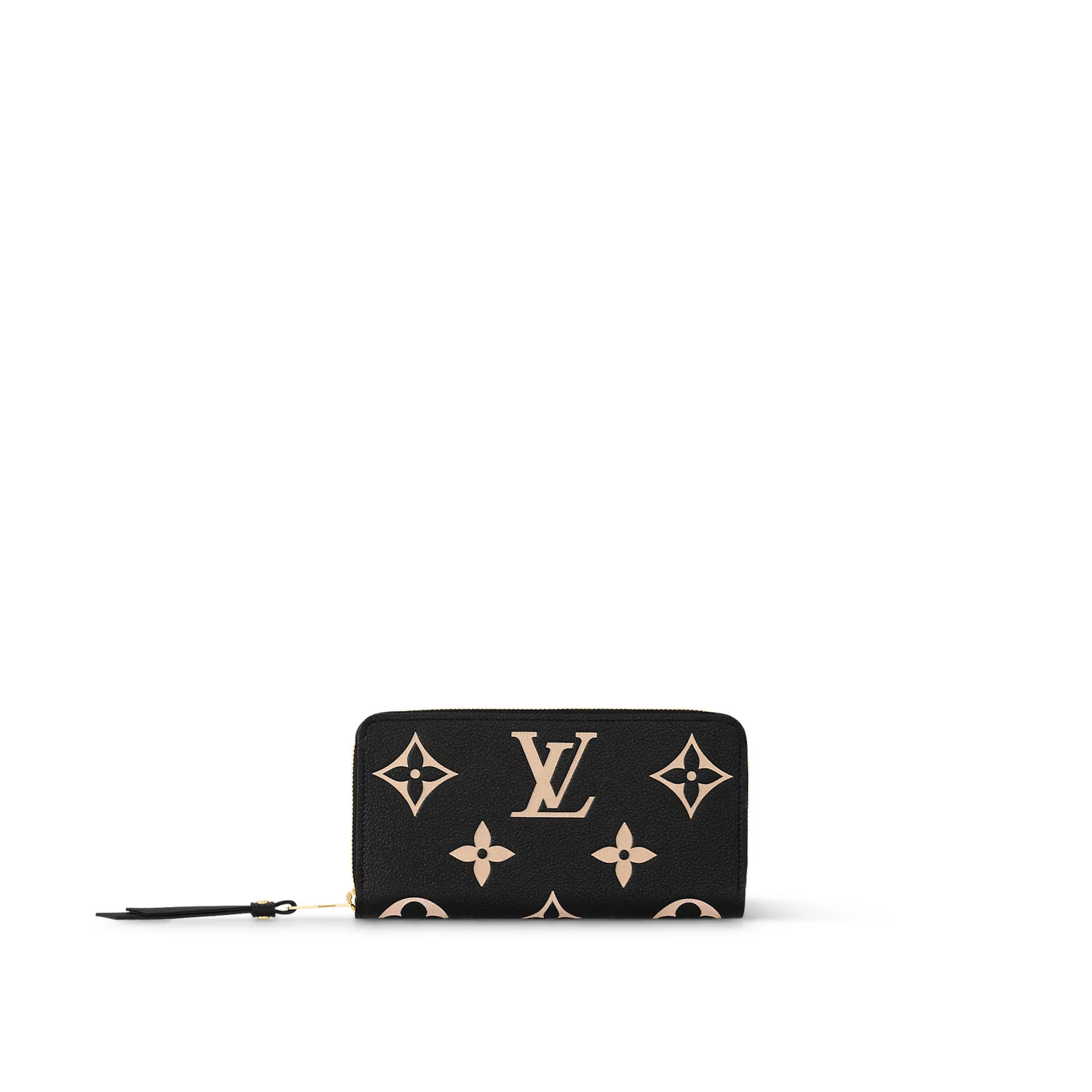 Louis Vuitton Black Beige M80481 Zippy Wallet