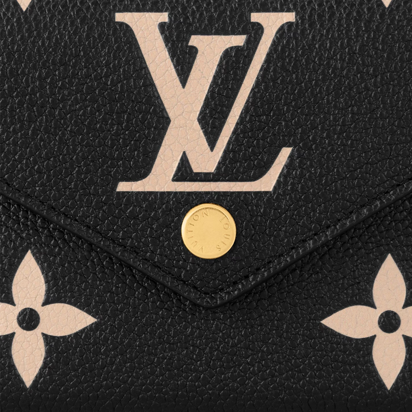Lv belts replica Louis Vuitton Black Beige M80968 Victorine Wallet
