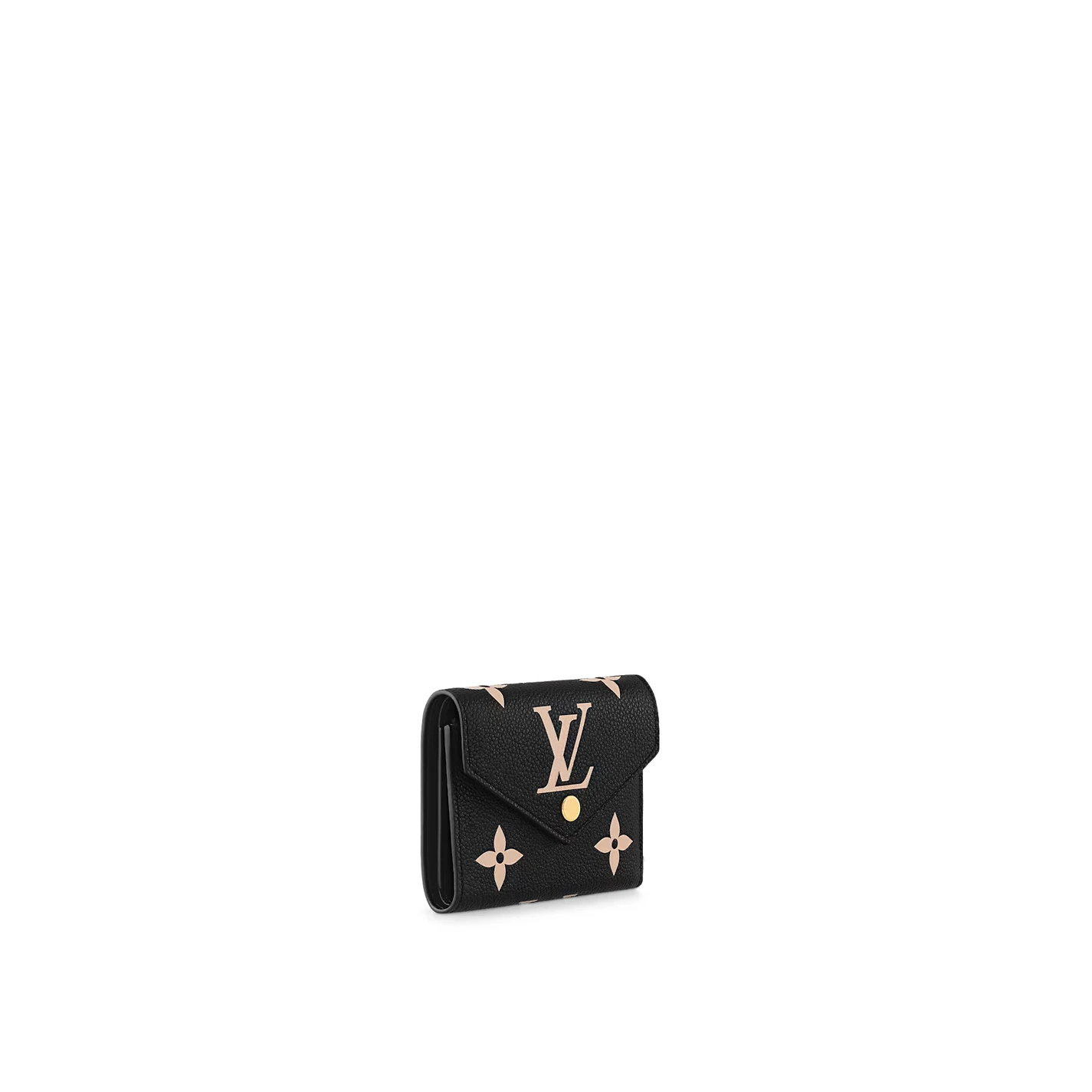 Lv belts replica Louis Vuitton Black Beige M80968 Victorine Wallet