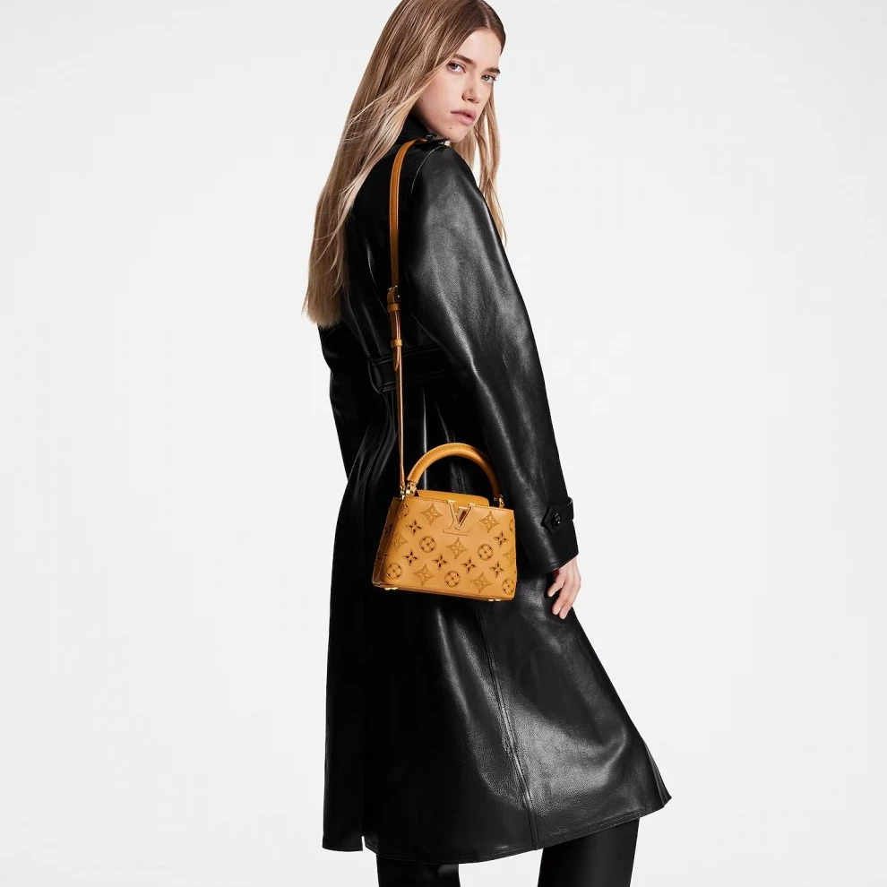 Top lv Louis Vuitton Capucines MINI White M23456 Black M56669 Orange M22863