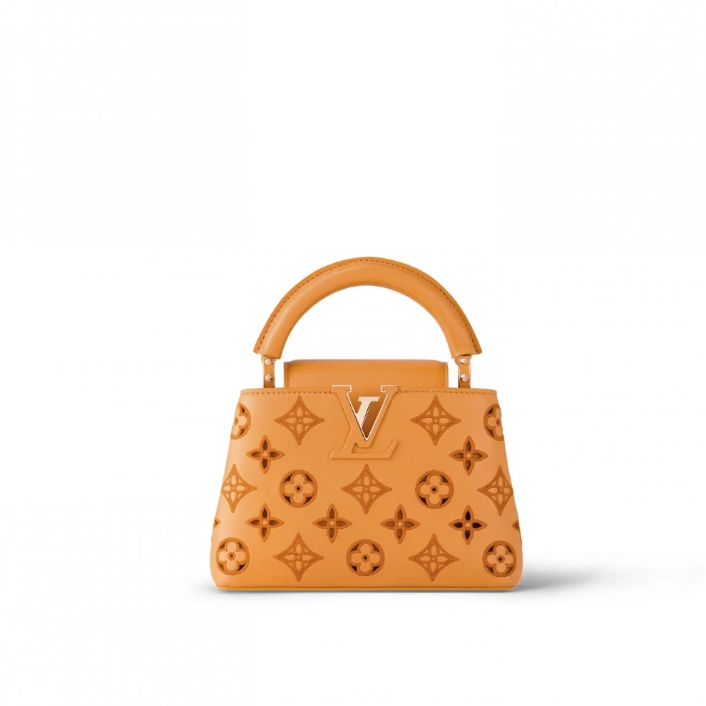 Top lv Louis Vuitton Capucines MINI White M23456 Black M56669 Orange M22863