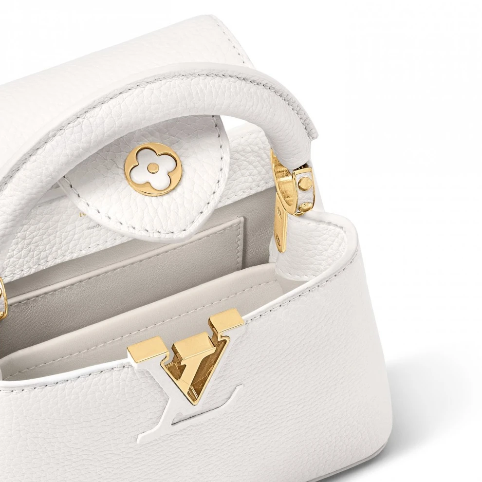 Top lv Louis Vuitton Capucines MINI White M23456 Black M56669 Orange M22863