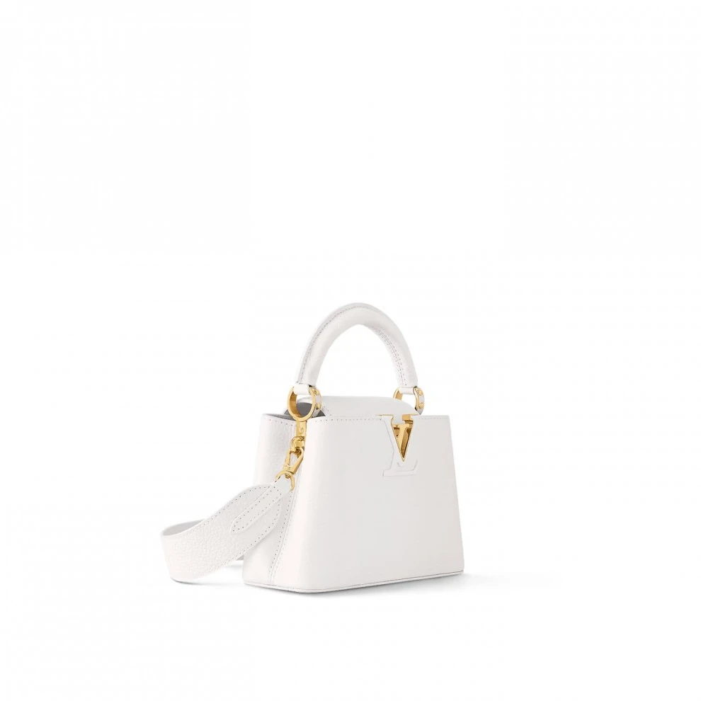 Top lv Louis Vuitton Capucines MINI White M23456 Black M56669 Orange M22863
