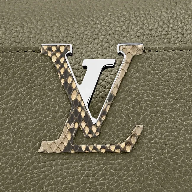 Lv belts replica Louis Vuitton Capucines MM Green N93799 Black N92040