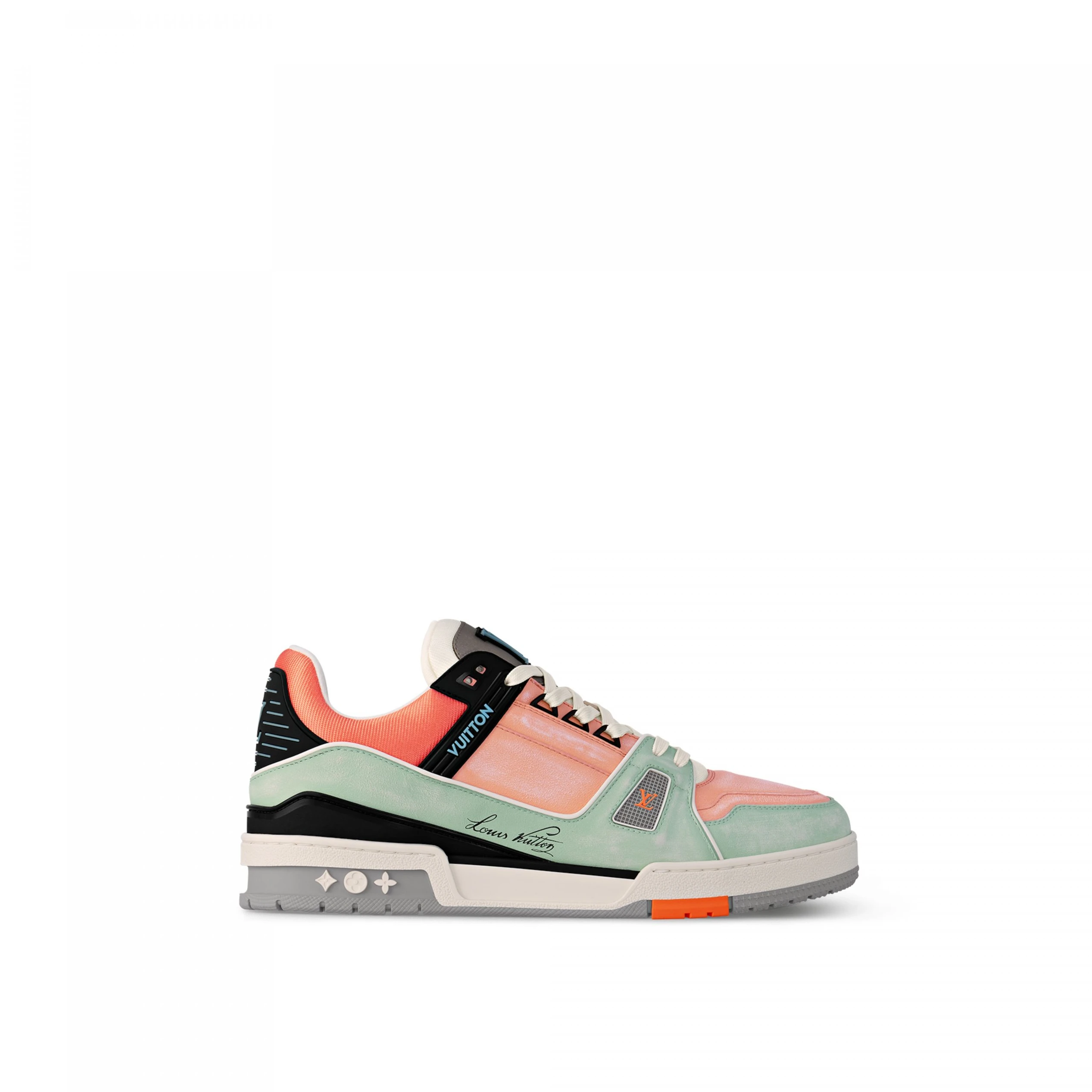 Top lv Louis Vuitton Cult LV Trainer Sneaker Orange 1ACEFX
