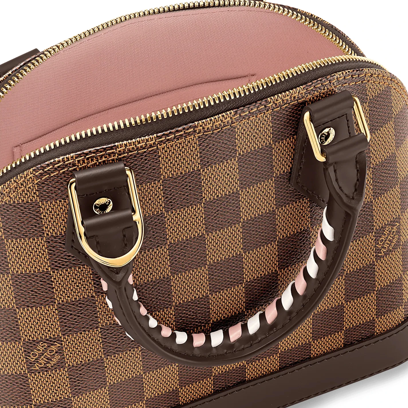 Lv belts replica Louis Vuitton Damier Ebene coated canvas N40447 Braided Alma BB