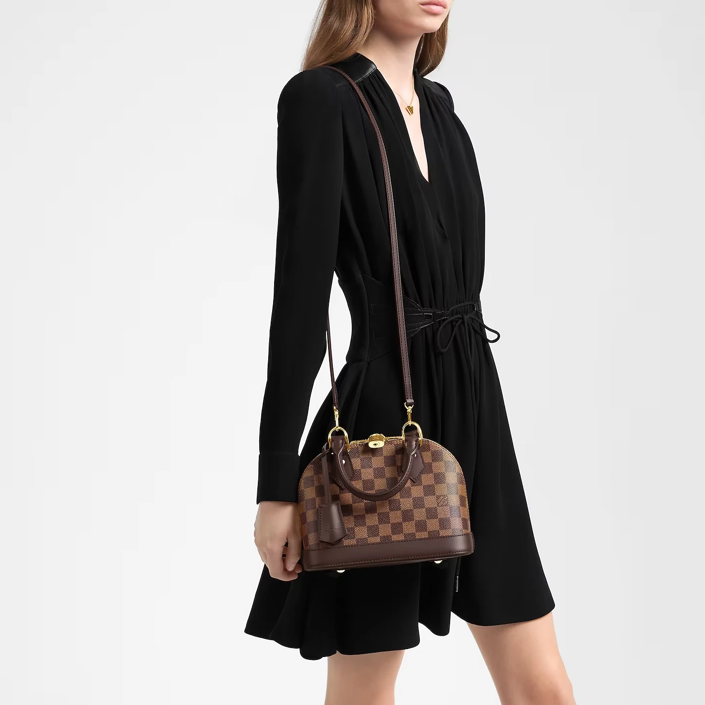 Louis vuitton locations Louis Vuitton Damier Ebene coated canvas N41221 Alma BB