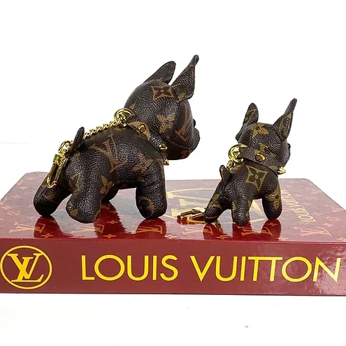 Replica bags lv Louis Vuitton Dog Charm Keychain