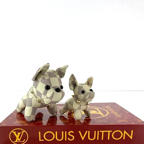 Replica bags lv Louis Vuitton Dog Charm Keychain