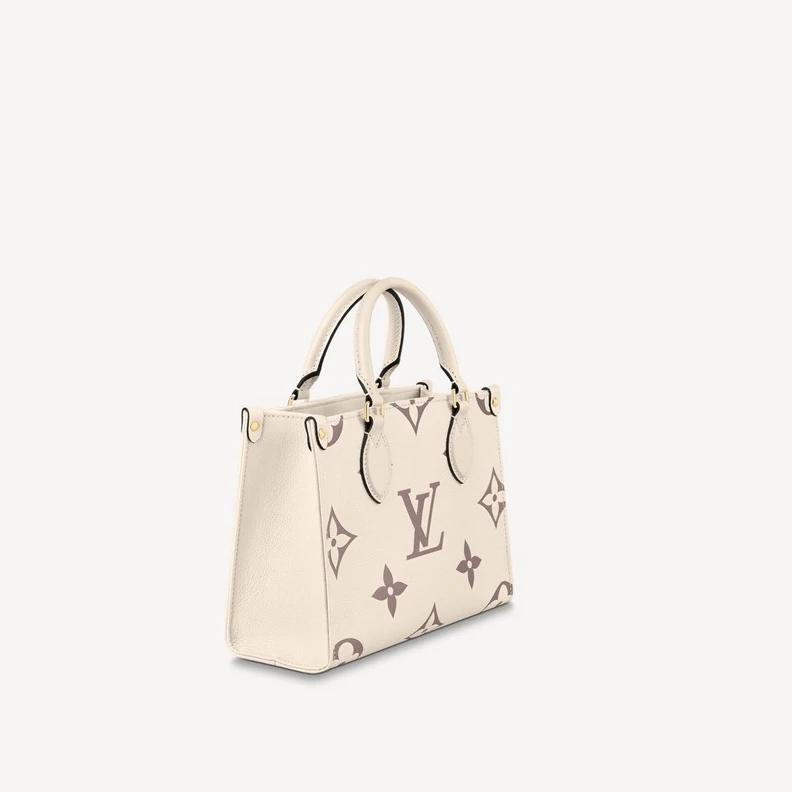 Replica bags Louis Vuitton Empreinte Monogram Giant Onthego PM M45654 Creme Bois De Rose