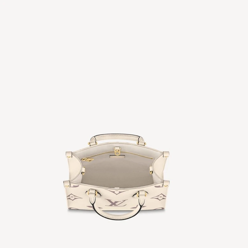 Replica bags Louis Vuitton Empreinte Monogram Giant Onthego PM M45654 Creme Bois De Rose