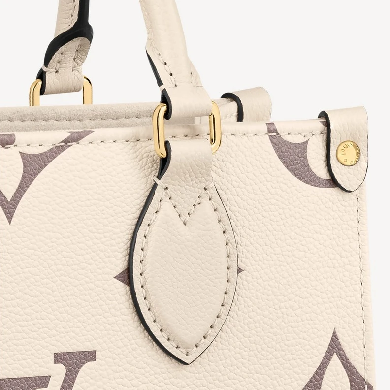 Replica bags Louis Vuitton Empreinte Monogram Giant Onthego PM M45654 Creme Bois De Rose