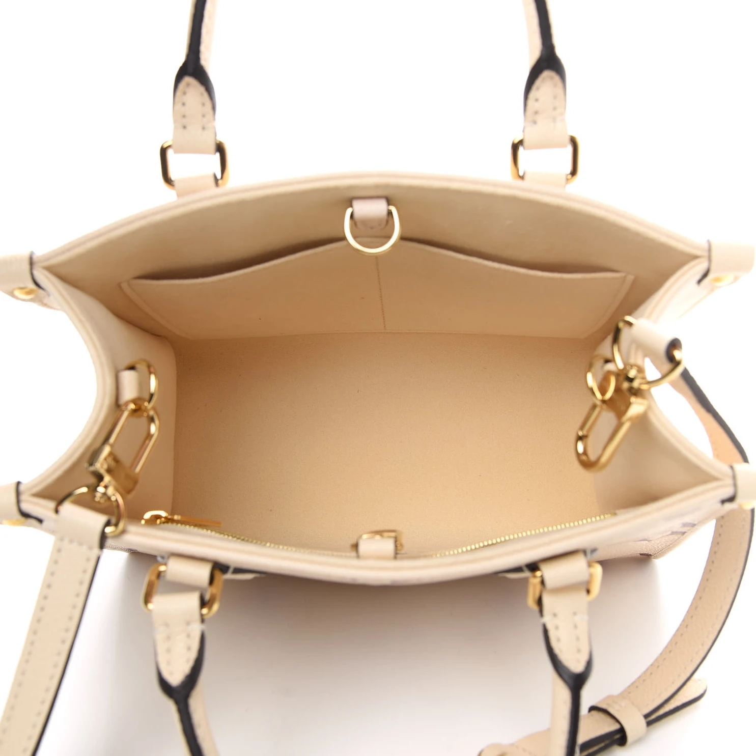 Replica bags Louis Vuitton Empreinte Monogram Giant Onthego PM M45654 Creme Bois De Rose