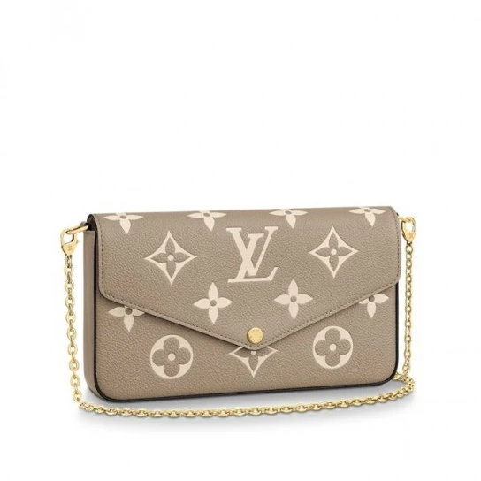Louis Vuitton Félicie Pochette Gray M69977 Black M80482
