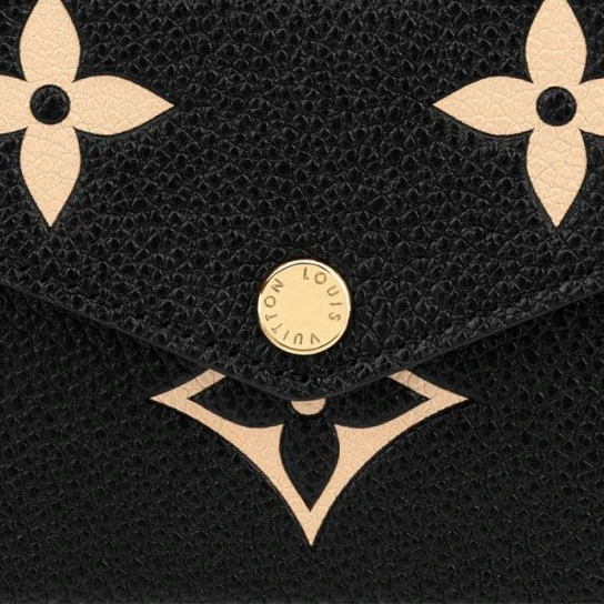 Mythick Louis Vuitton Félicie Pochette Gray M69977 Black M80482