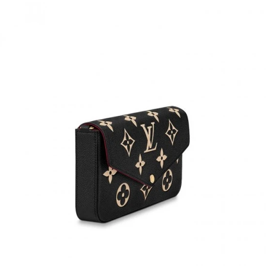 Mythick Louis Vuitton Félicie Pochette Gray M69977 Black M80482