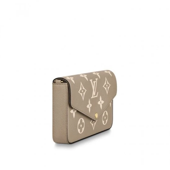 Mythick Louis Vuitton Félicie Pochette Gray M69977 Black M80482