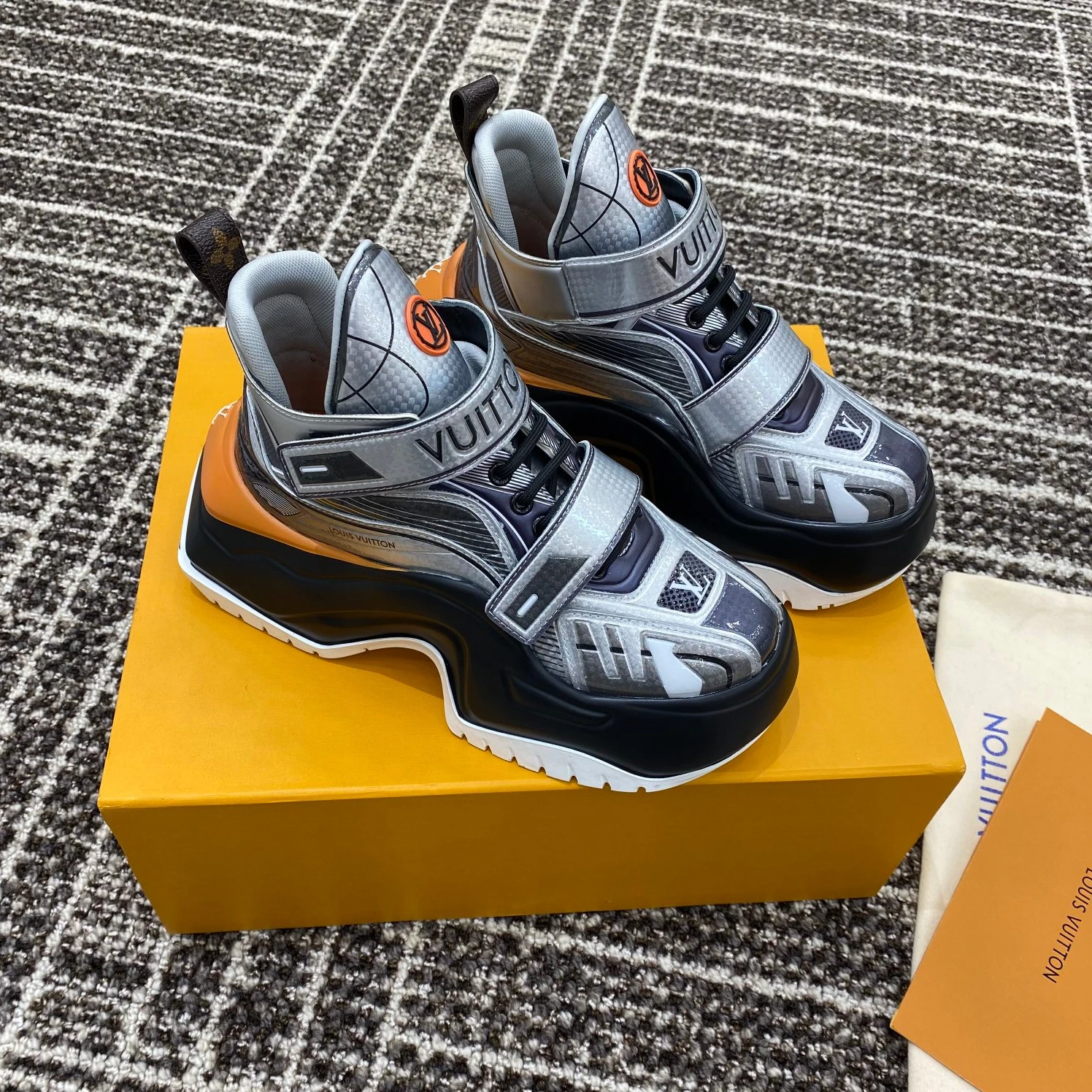 Louis vuitton locations Louis Vuitton LV Archlight 2.0 Platform Sneaker Black Silver 1AB13F