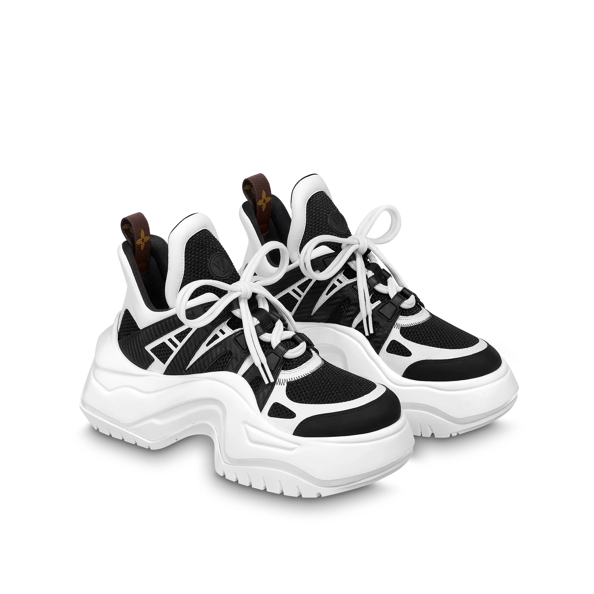 Lv belts replica Louis Vuitton LV Archlight 2.0 Platform Sneaker Black White 1ABIMU