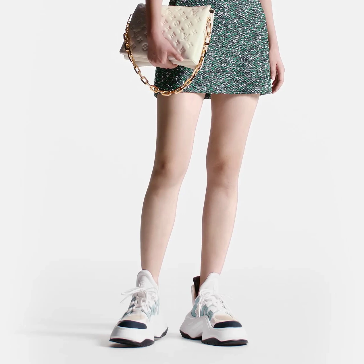 Lv belts replica Louis Vuitton LV Archlight 2.0 Platform Sneaker Blue Gray 1ABIHW