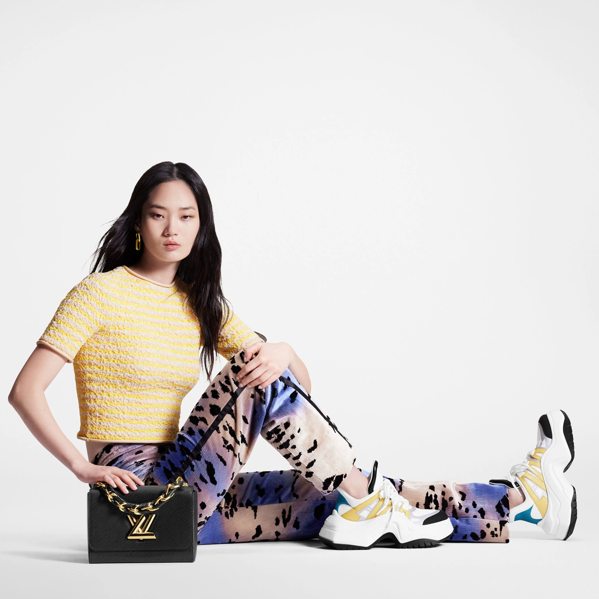 Replica bag Louis Vuitton LV Archlight 2.0 Platform Sneaker White Yellow 1ABIIE