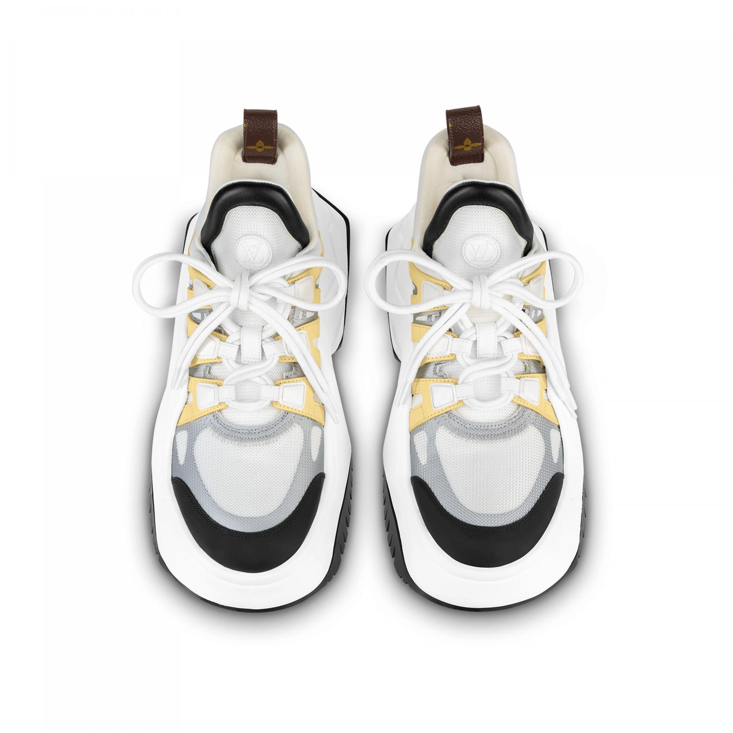 Replica bag Louis Vuitton LV Archlight 2.0 Platform Sneaker White Yellow 1ABIIE