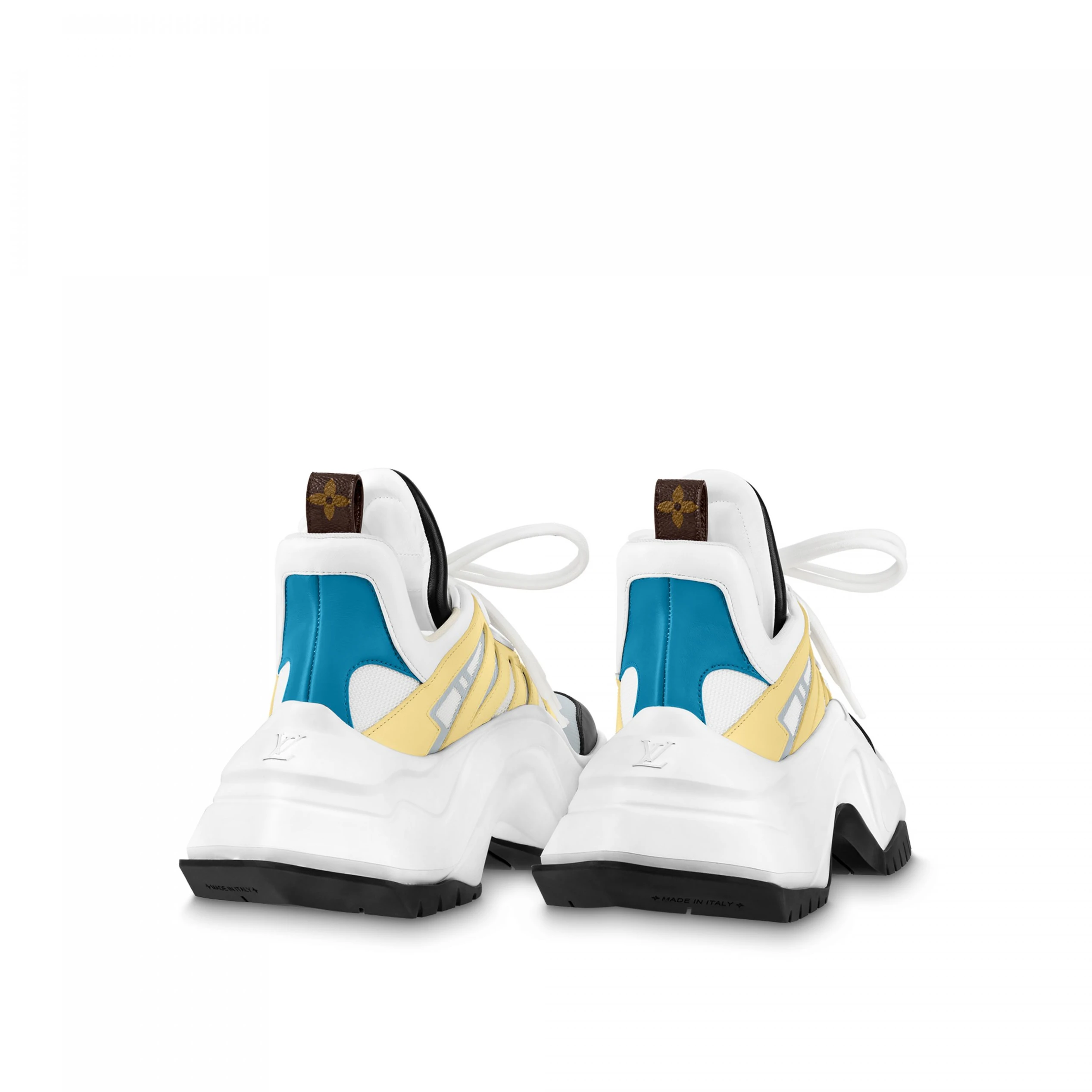 Replica bag Louis Vuitton LV Archlight 2.0 Platform Sneaker White Yellow 1ABIIE