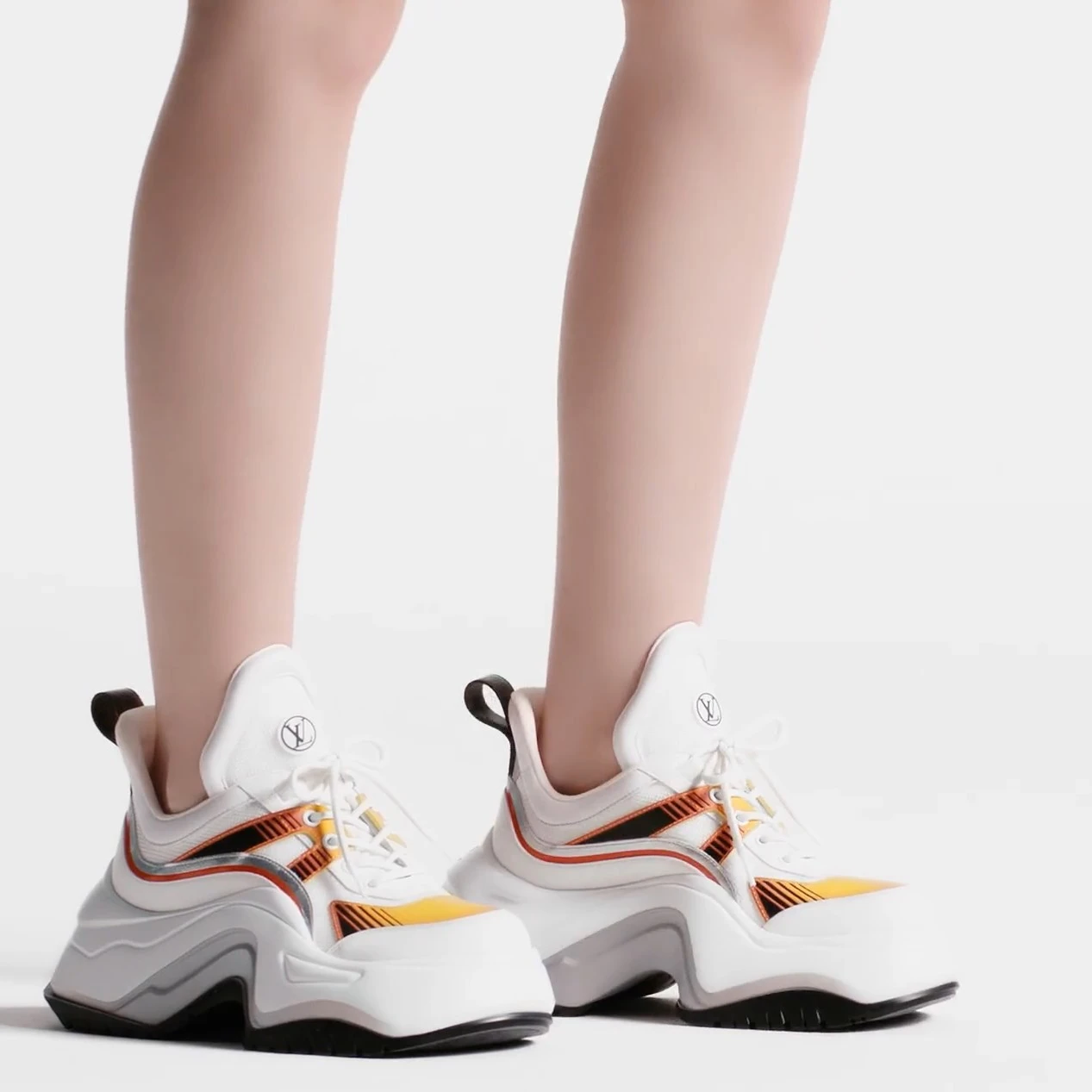 Replica bags lv Louis Vuitton LV Archlight 2.0 Sneaker Platform Orange 1ABHZZ