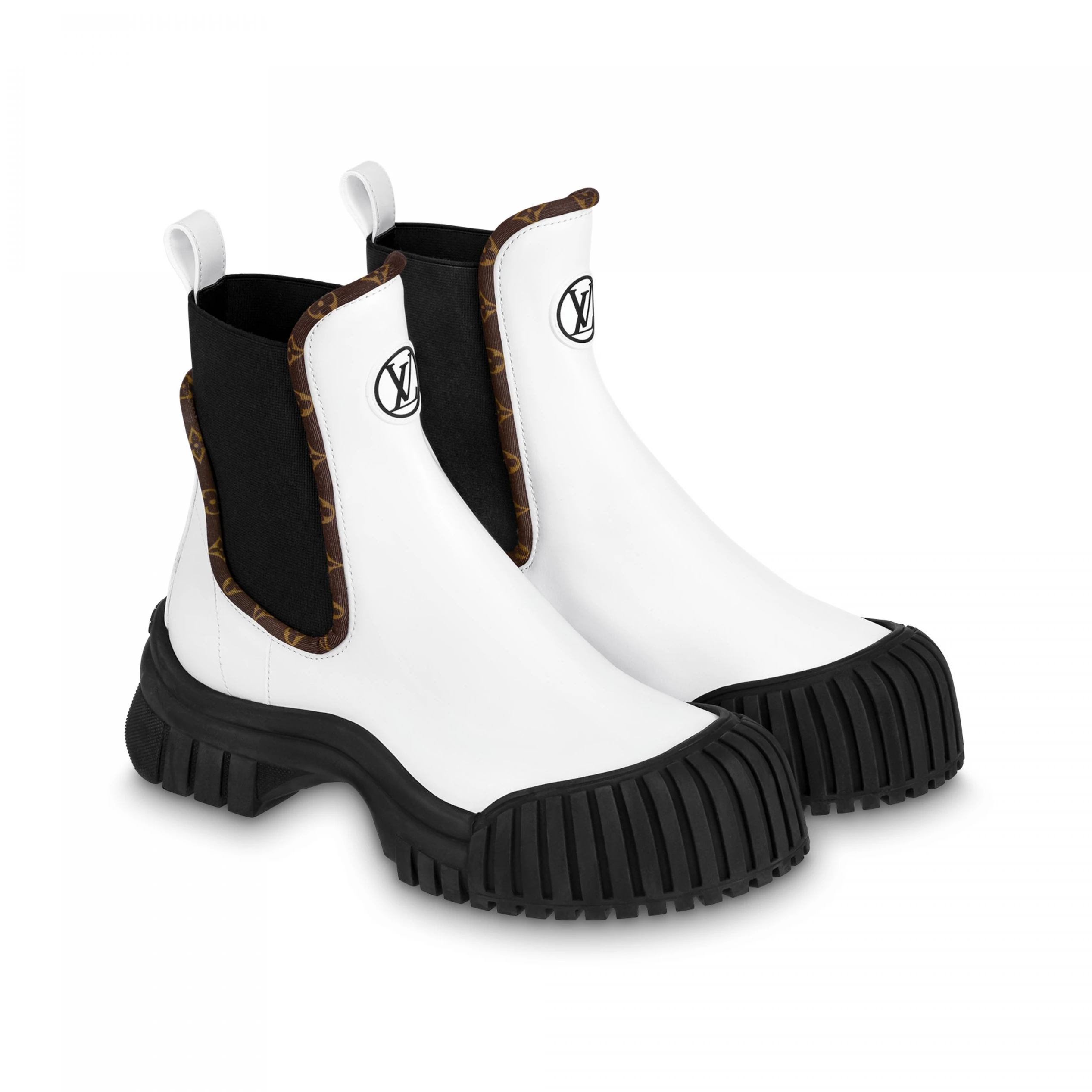 Mythick ru Louis Vuitton LV Ruby Flat Ankle Boot White 1AB0FZ