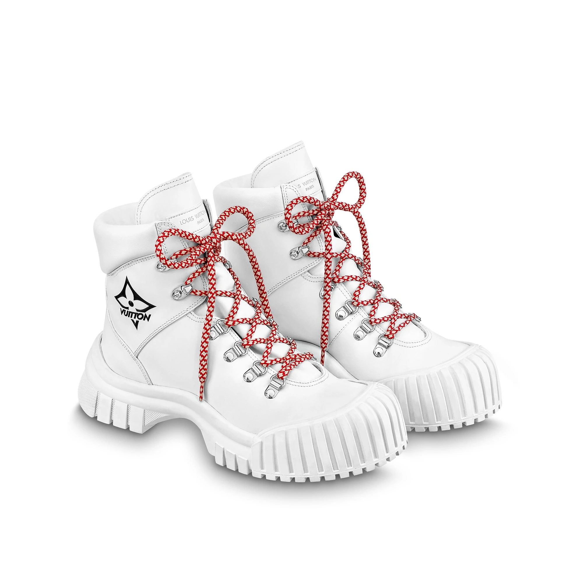 Mythick Louis Vuitton LV Ruby Flat Ranger Boot White 1AAM1U