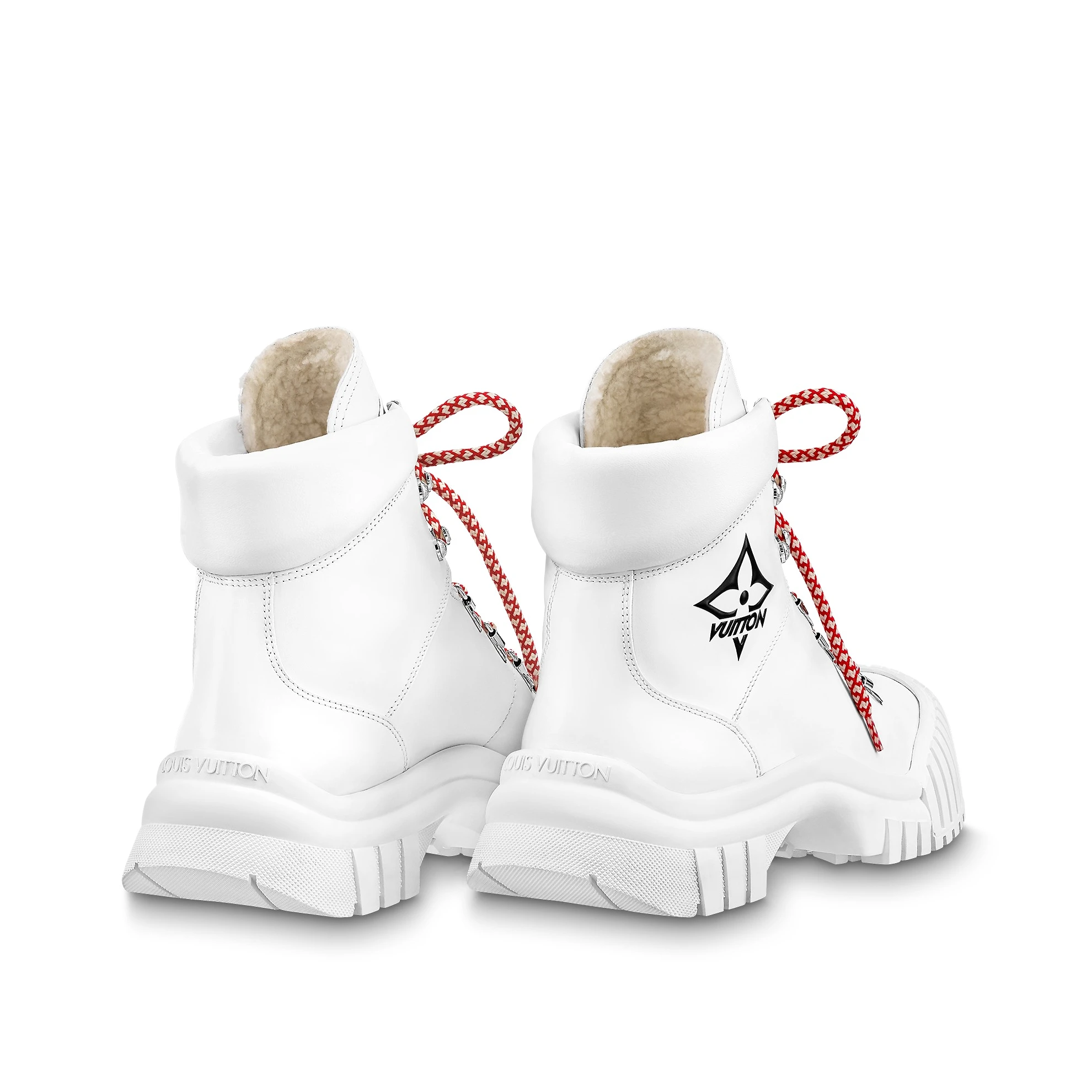 Mythick Louis Vuitton LV Ruby Flat Ranger Boot White 1AAM1U