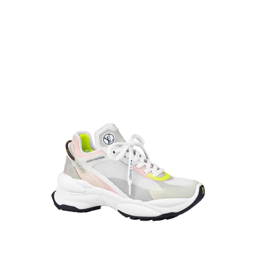 Louis Vuitton LV Run 55 Sneaker Monogram Flower Bordeaux Grey Light Pink White 1A9H67