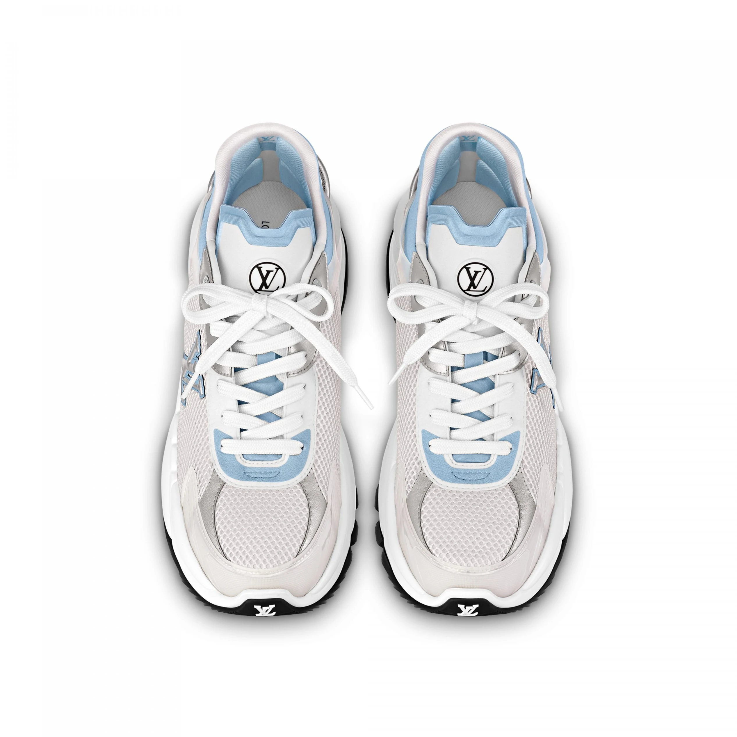 Mythick.ru Louis Vuitton LV Run 55 Sneaker Monogram Flowers Blue 1ABVIR