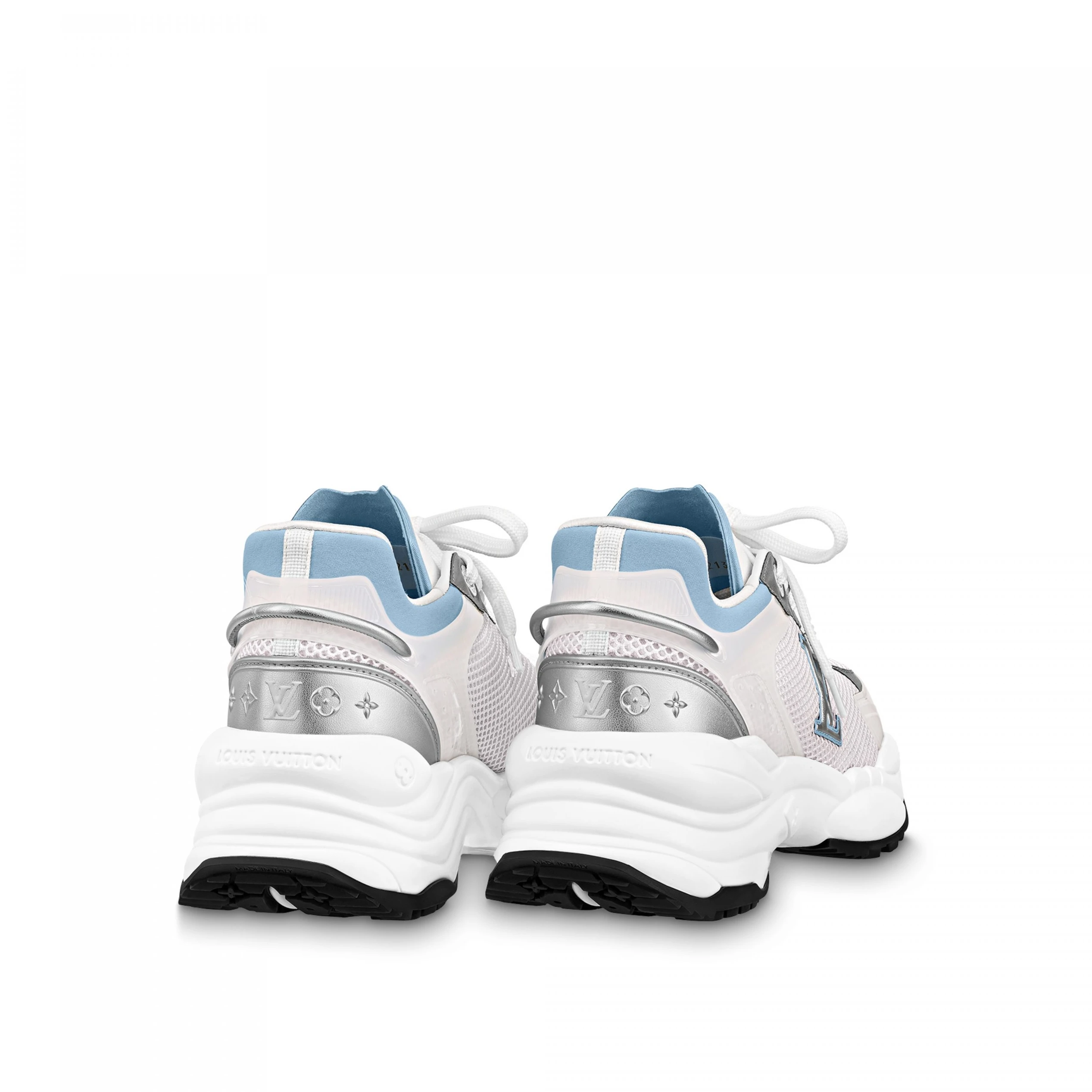 Mythick.ru Louis Vuitton LV Run 55 Sneaker Monogram Flowers Blue 1ABVIR