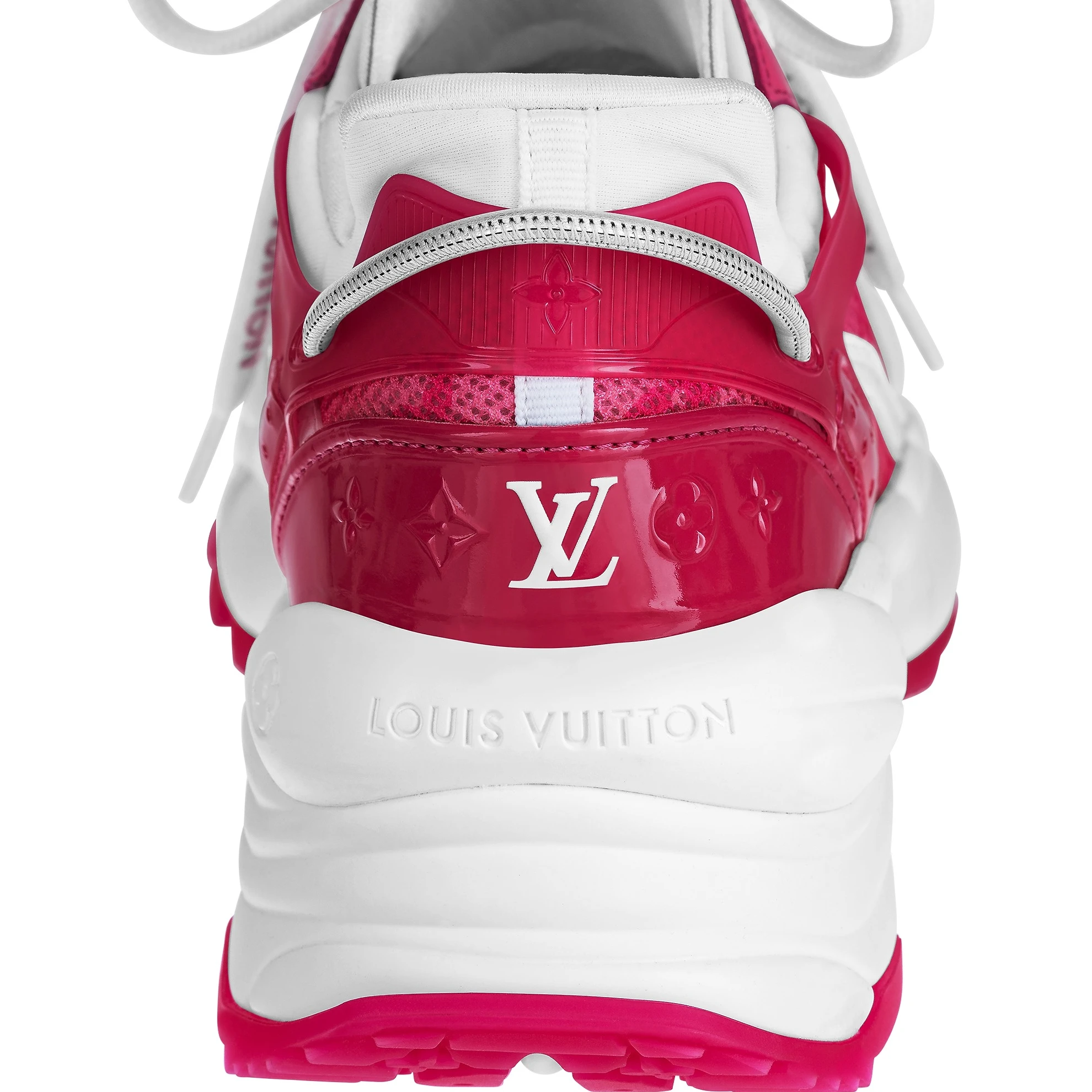 Top lv Louis Vuitton LV Run 55 Sneaker Monogram Flowers Pink 1AB3C8