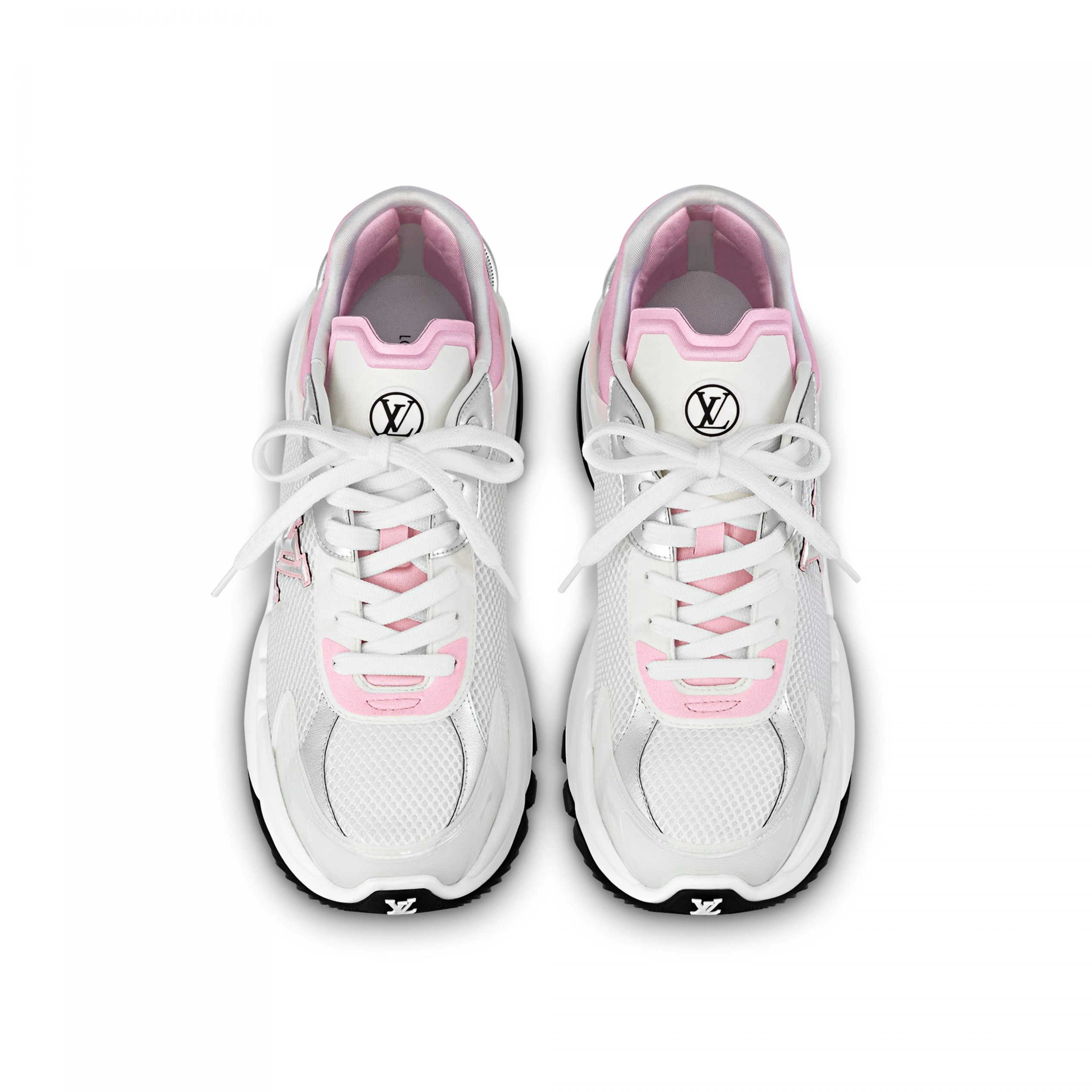 Mythick.ru Louis Vuitton LV Run 55 Sneaker Monogram Flowers Pink 1ABVI3