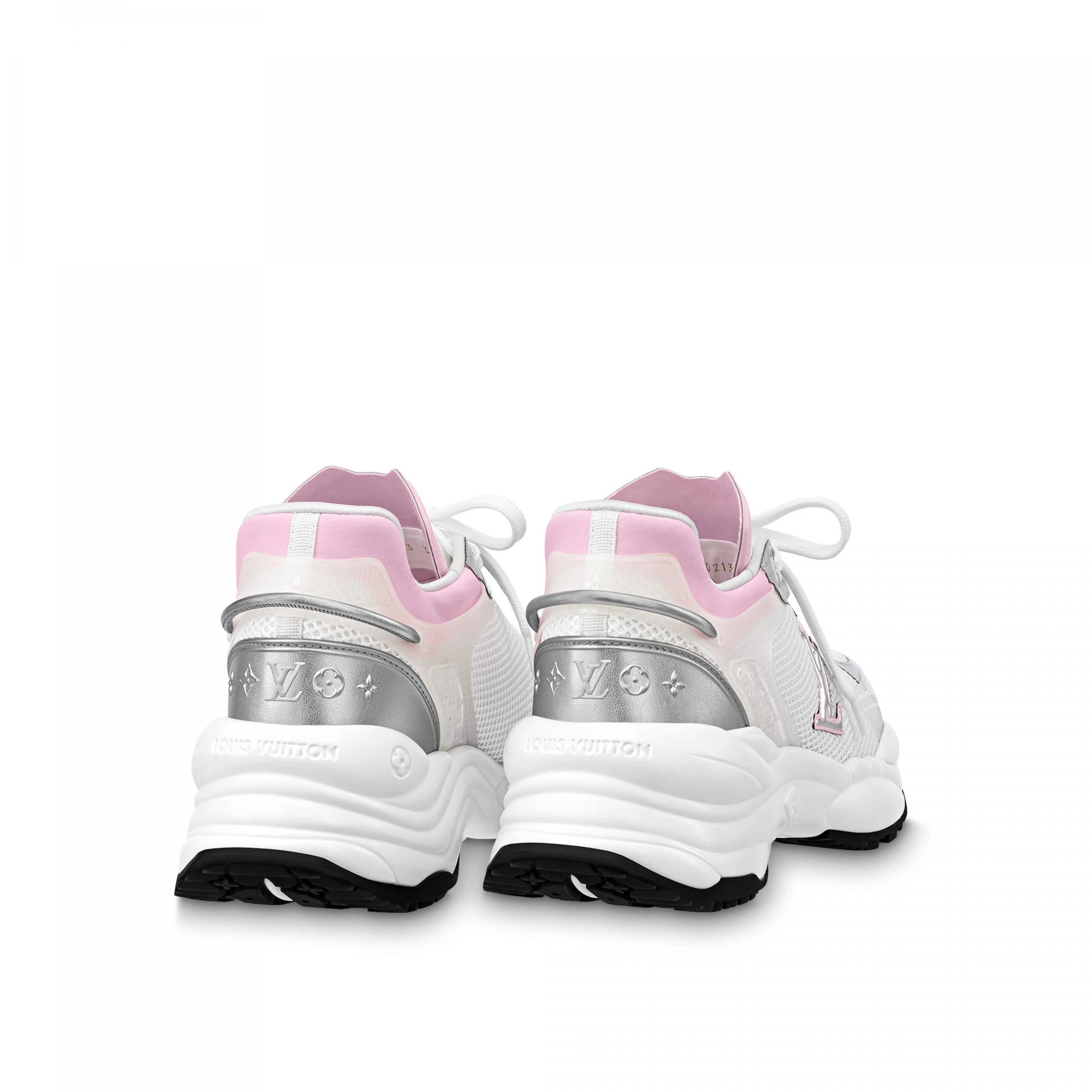 Mythick.ru Louis Vuitton LV Run 55 Sneaker Monogram Flowers Pink 1ABVI3