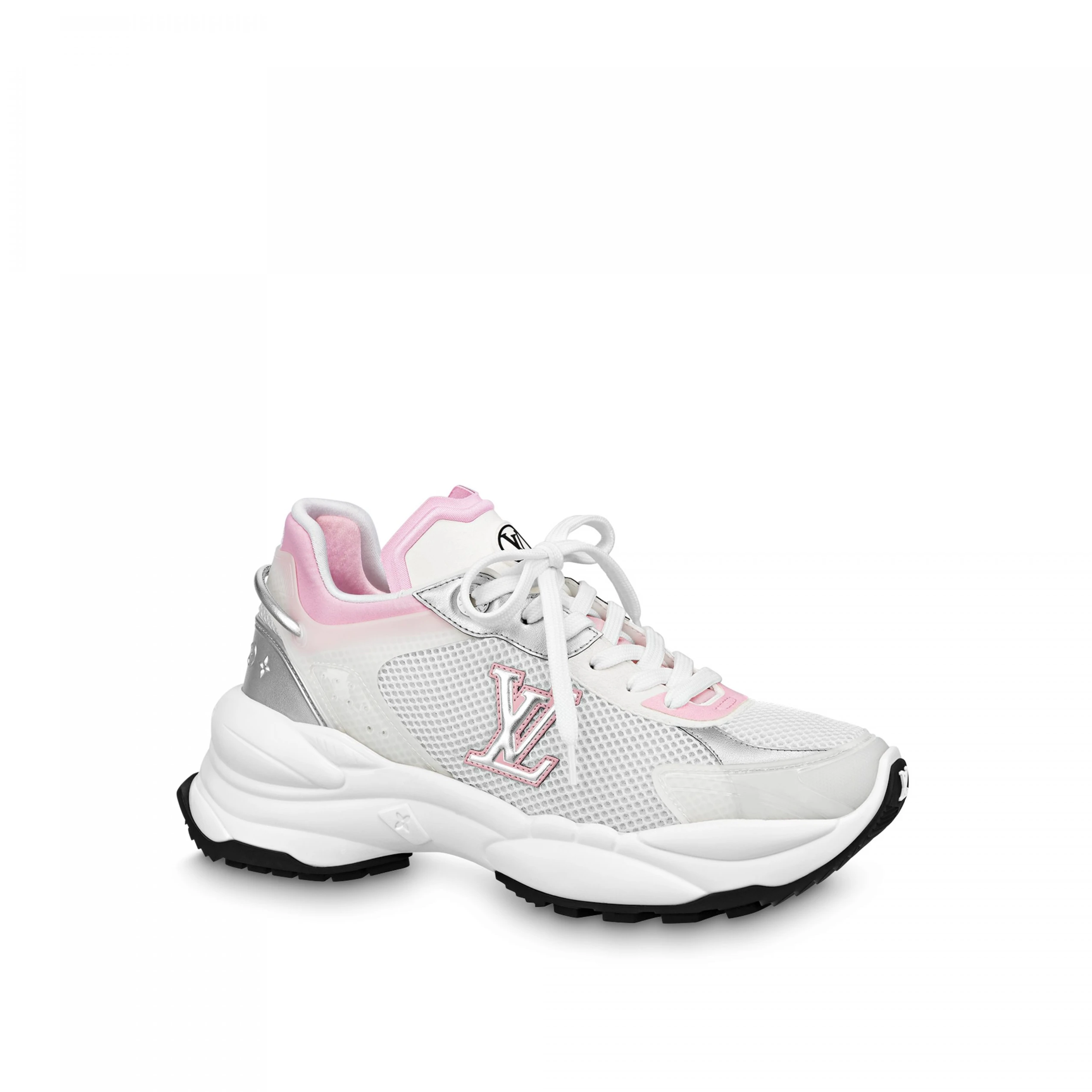 Louis Vuitton LV Run 55 Sneaker Monogram Flowers Pink 1ABVI8